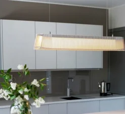 Suspension, Owalo 7000, câble+interrupteur, blanc laminé, LED, L100cm, H13cm - Secto Design