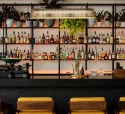 Suspension, Owalo 7000, noir laminé, LED, 2800K, 2500lm, L100cm, H13cm - Secto Design