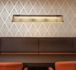 Suspension, Owalo 7000, noir laminé, LED, 2800K, 2500lm, L100cm, H13cm - Secto Design