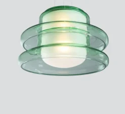 Suspension, Pace 28, 2 modules, vert d'eau, LED, dim, 2700K, Ø28cm, H17cm - A-N-D