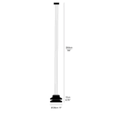 Suspension, Pace 28, 2 modules, vert d'eau, LED, dim, 2700K, Ø28cm, H17cm - A-N-D