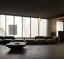 Suspension, Pace 28, 3 modules, transparent, LED, dim, 2700K, Ø28cm, H24cm - A-N-D