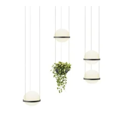 Suspension, Palma 3724, graphite, LED, 2700K, 685lm, Ø22cm, H40cm - Vibia