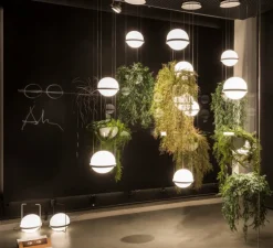 Suspension, Palma 3730, graphite, LED, 2700K, 2056lm, Ø22cm, H80cm - Vibia