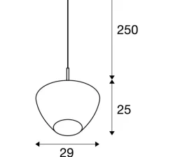 Suspension, Pantilo Convex 29, Chrome, Ø29cm, H25cm - SLV