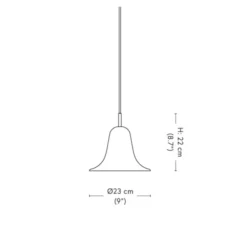 Suspension, Pantop 23, marron foncé, Ø23cm, H22cm - Verpan