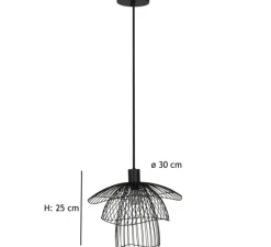 Suspension, Papillon XS, noir, Ø30cm, H25cm - Forestier