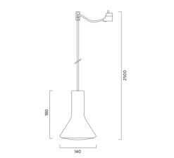 Suspension, Par, aluminium, Ø14cm, H18cm - Zero