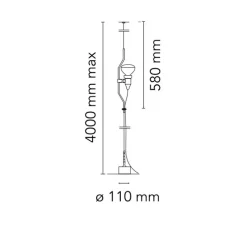 Suspension, Parentesi, blanc, Ø11cm, H400cm - Flos