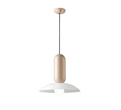 Suspension, Pau, beige et blanc, Ø40cm, H36cm - Ferroluce