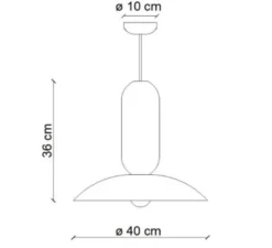 Suspension, Pau, beige et blanc, Ø40cm, H36cm - Ferroluce