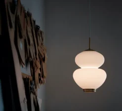 Suspension, Peanut 175, blanc, or, Ø17,5cm, H29cm - lyfa