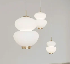 Suspension, Peanut 175, blanc, or, Ø17,5cm, H29cm - lyfa