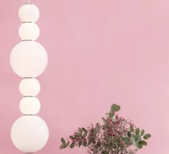 Suspension, PEARLS DOUBLE D, 1200 lm, 2700 K, chrome, LED, Ø18cm, H67cm - FORMAGENDA