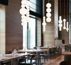 Suspension, PEARLS DOUBLE E, 1200 lm, 2700 K, chrome, LED, Ø18cm, H67cm - FORMAGENDA