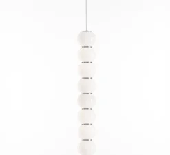 Suspension, PEARLS DOUBLE B, 1200 lm, 2700 K, chrome, LED, Ø10cm, H67cm - FORMAGENDA