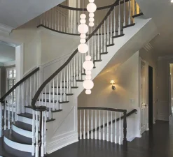 Suspension, PEARLS DOUBLE A, 1200 lm, 2700 K, chrome, LED, Ø18cm, H67cm - FORMAGENDA