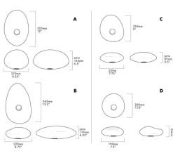 Suspension, Pebble A Perle / C Perle, blanc, LED dimmable, 2700K, 1750lm, L21cm, H30,5cm - A-N-D