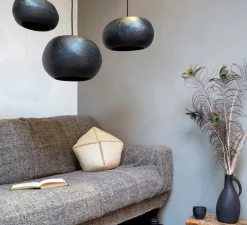 Suspension, Pebble L, noir charbon, L44cm, H29cm - Ay Illuminate