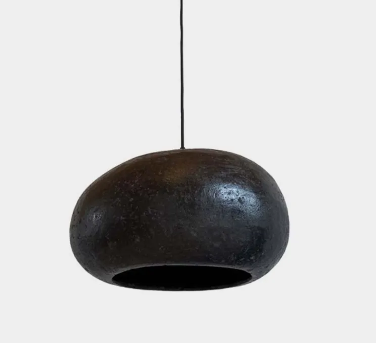 Suspension, Pebble L, noir charbon, L44cm, H29cm - Ay Illuminate