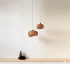 Suspension, Pebble L, terracotta, L44cm, H29cm - Ay Illuminate