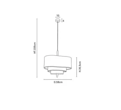 Suspension, Pebble M, écru, Ø58cm, H35,5cm - Market Set