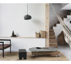 Suspension, Pebble M, noir charbon, L35,5cm, H21,5cm - Ay Illuminate