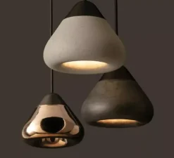 Suspension, Pendulum, béton mat, Ø17,5cm, H15cm - Toscot