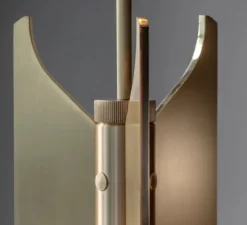 Suspension, Pennon, laiton, verre opalin, Ø14cm, H42cm - Bert Frank