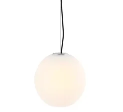 Suspension, Pepo, câble noir, blanc, câble noir, Ø25cm, H26cm - Nordic Tales