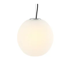 Suspension, Pepo, câble noir, blanc, câble noir, Ø25cm, H26cm - Nordic Tales