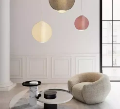 Suspension, Petit Moon, rose, Ø35cm, H13cm - DesignHeure