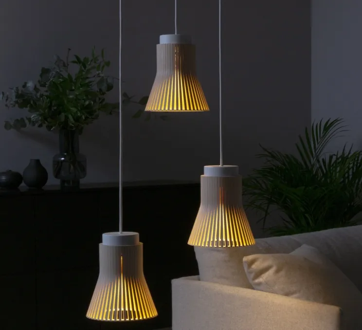 Suspension, Petite 4600, noyer, LED, 2800K, 480lm, Ø20cm, H23cm - Secto Design