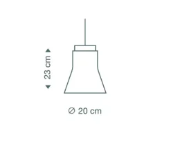 Suspension, Petite 4600, noyer, LED, 2800K, 480lm, Ø20cm, H23cm - Secto Design