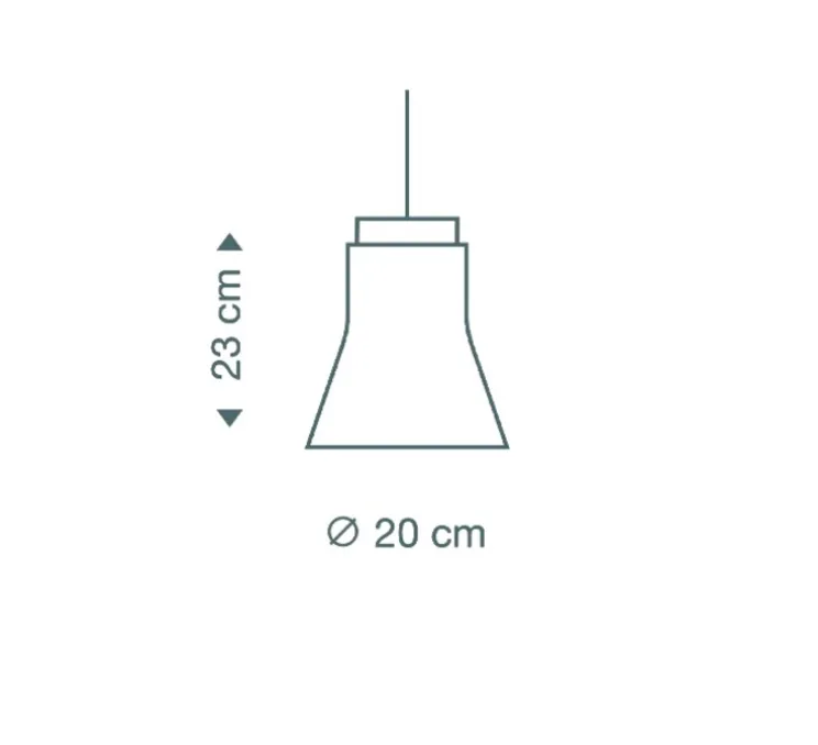 Suspension, Petite 4600, noyer, LED, 2800K, 480lm, Ø20cm, H23cm - Secto Design