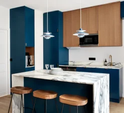 Suspension, PH 5 Mini, Hues of blue, Ø30cm, H16,3cm - Louis Poulsen