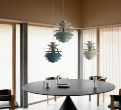 Suspension, PH Snowball, bleu, chrome, Ø40cm, H39cm - Louis Poulsen