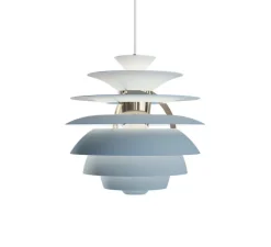Suspension, PH Snowball, bleu, chrome, Ø40cm, H39cm - Louis Poulsen