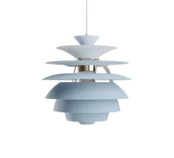 Suspension, PH Snowball, bleu, chrome, Ø40cm, H39cm - Louis Poulsen