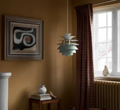 Suspension, PH Snowball, vert, laiton, Ø40cm, H39cm - Louis Poulsen