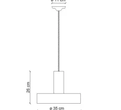 Suspension, Pi Ming, blanc et bleu, Ø35cm, H26cm - Ferroluce