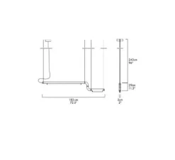 Suspension, Pipeline CM2, blanc avec embouts blancs, LED, 3000K, ELV, L183cm, H29cm - A-N-D