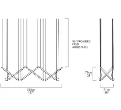 Suspension, Pipeline CM9, 0-10V, noir et cuivre, LED, 2700K, L322cm, H71cm - A-N-D