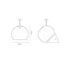 Suspension, Pitch, corail électrique, Ø30cm, H25cm - Vitamin