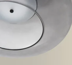 Suspension, Plat, gris fumé, LED, dim, 2700k, 763 lm, Ø40cm, H22,5cm - LEDs C4