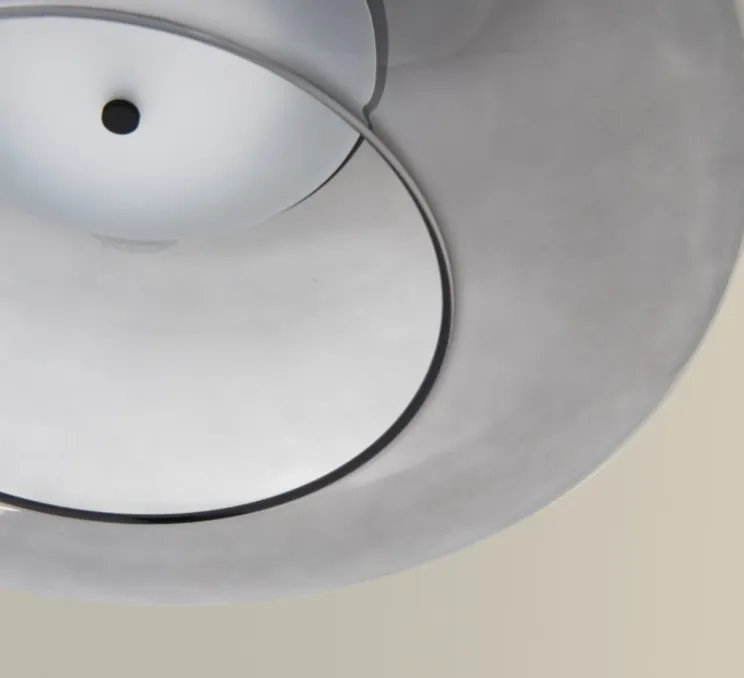 Suspension, Plat, gris fumé, LED, dim, 2700k, 763 lm, Ø40cm, H22,5cm - LEDs C4