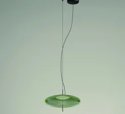 Suspension, Plat, vert, LED, dim, 2700k, 805 lm, Ø40cm, H22,5cm - LEDs C4