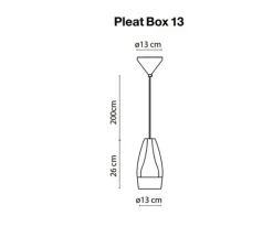 Suspension, Pleat Box 13 LED, terracotta et blanc, LED, dim, 2700K, 463 lm, Ø11,5cm, H26cm - Marset