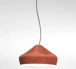 Suspension, Pleat Box 47, Terre-cuite, blanc, LED, Ø44cm, H26cm - Marset