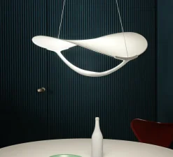 Suspension, Plena dimmable, blanc, LED, 2700K, 3530lm, L70cm, H27cm - Foscarini